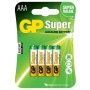 Batterijen AAA GP super 4 stuks
