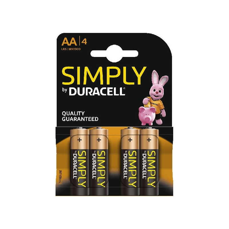 Duracell batterijen alkaline (4 stuks) Duracell batterijen alkaline (4 stuks)