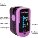 Zacurate 500E Premium fingertip Pulse oximeter voorzijde en display
