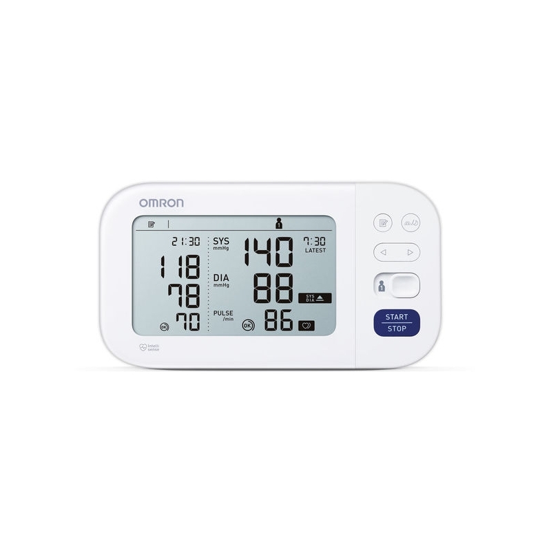 Omron M6 Comfort AFib display frontaanzicht