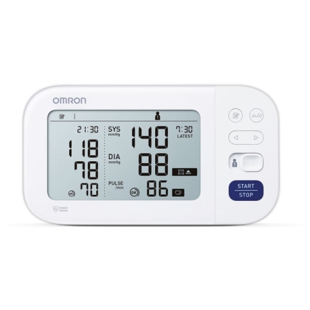 Omron M6 Comfort AFib display frontaanzicht