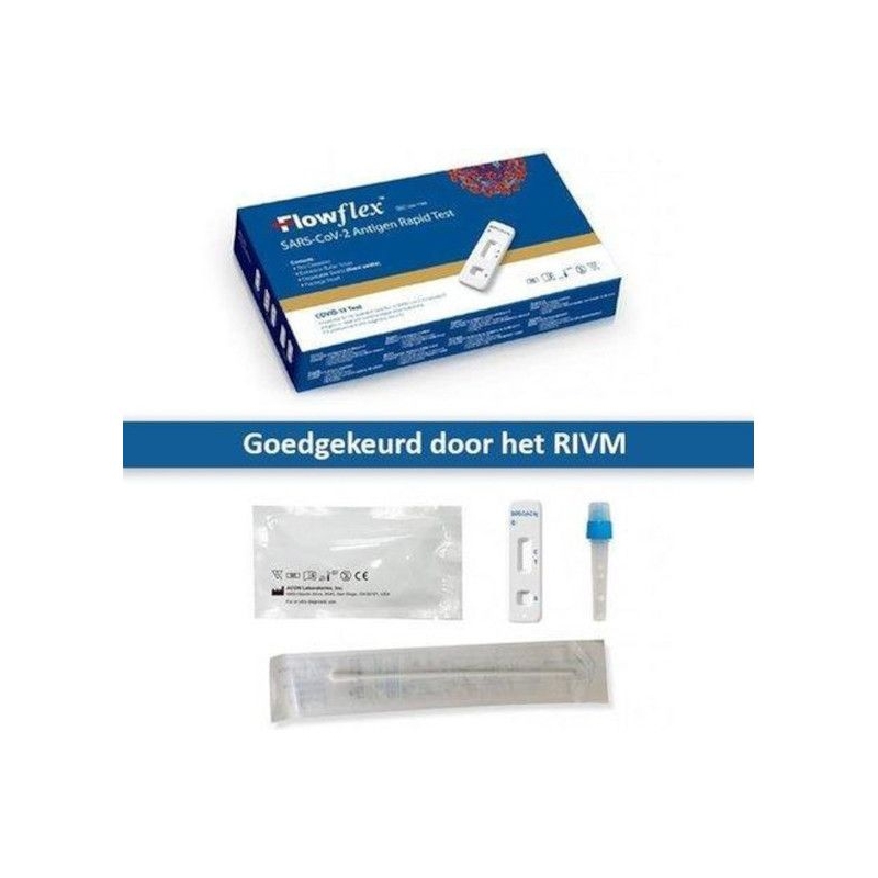 Corona zelftest Acon Flowflex inhoud verpakking