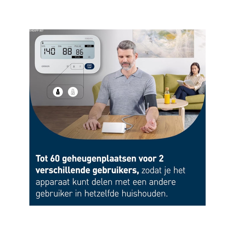 Bloeddrukmeter Omron M3 Comfort AFIB geheugenplaatsen