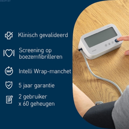 Bloeddrukmeter Omron M3 Comfort AFIB klinisch gevalideerd