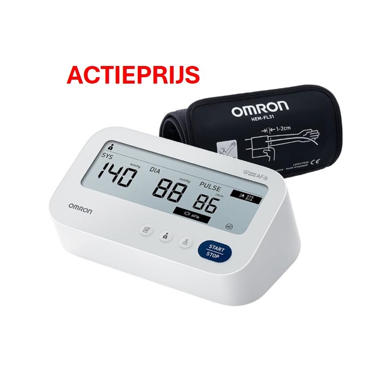 Aanbieding bloeddrukmeter Omron M3 Comfort AFIB