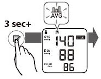 Gemiddelde meting tonen op het display Omron M3 Comfort